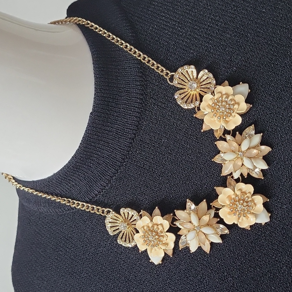 Vintage Floral Statement Necklace